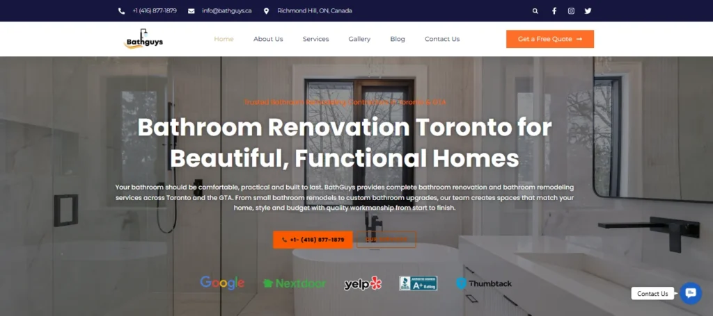 BathGuys provides durable bathroom flooring solutions that help Toronto and GTA homes stay comfortable through Canadian winters.
