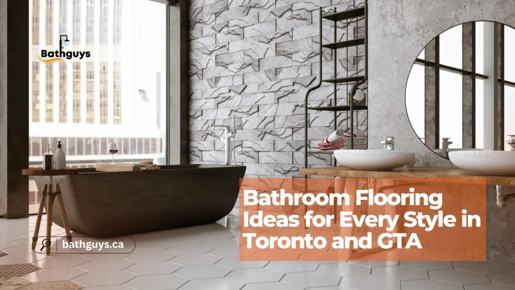 Bathroom flooring ideas for Toronto and GTA homes include tile, vinyl, and other durable styles for different bathroom designs.