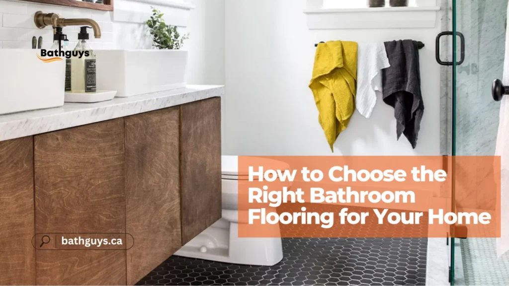 Bathroom flooring for cold Canadian climates designed for warmth, durability, and moisture resistance