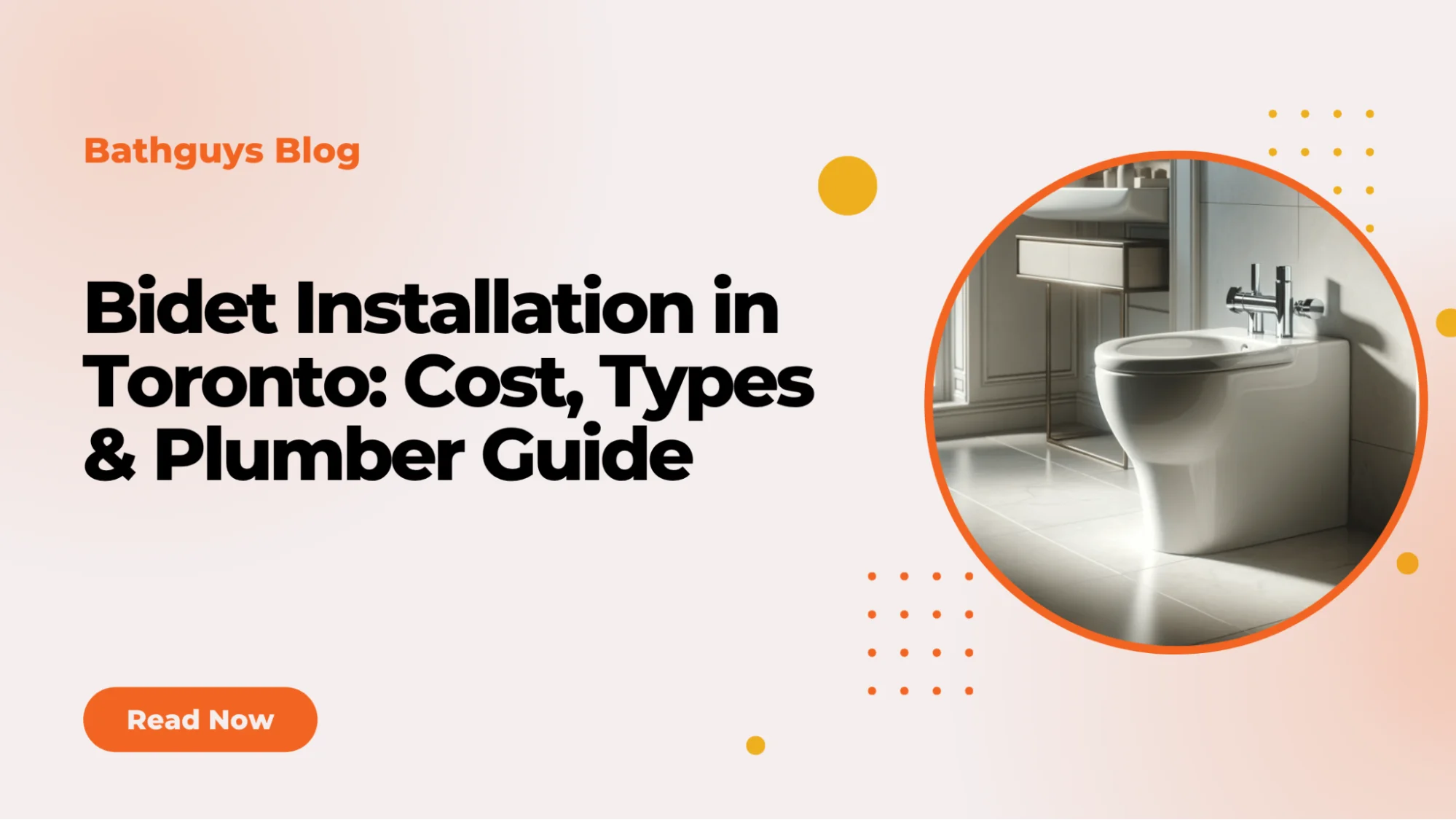 Bidet installation in Toronto by a professional plumber in a modern bathroom