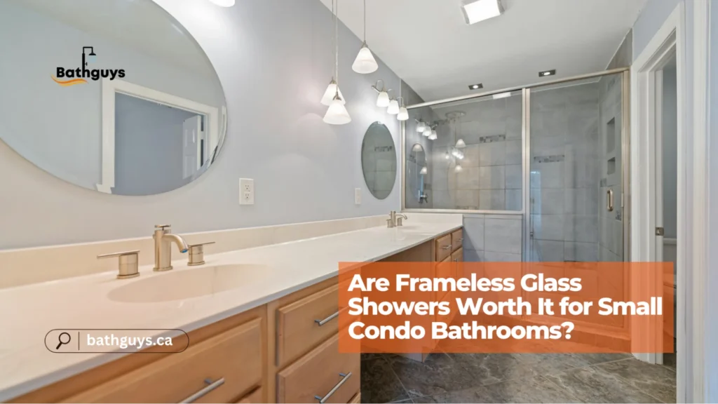 frameless glass shower cost toronto for small condo bathroom renovation