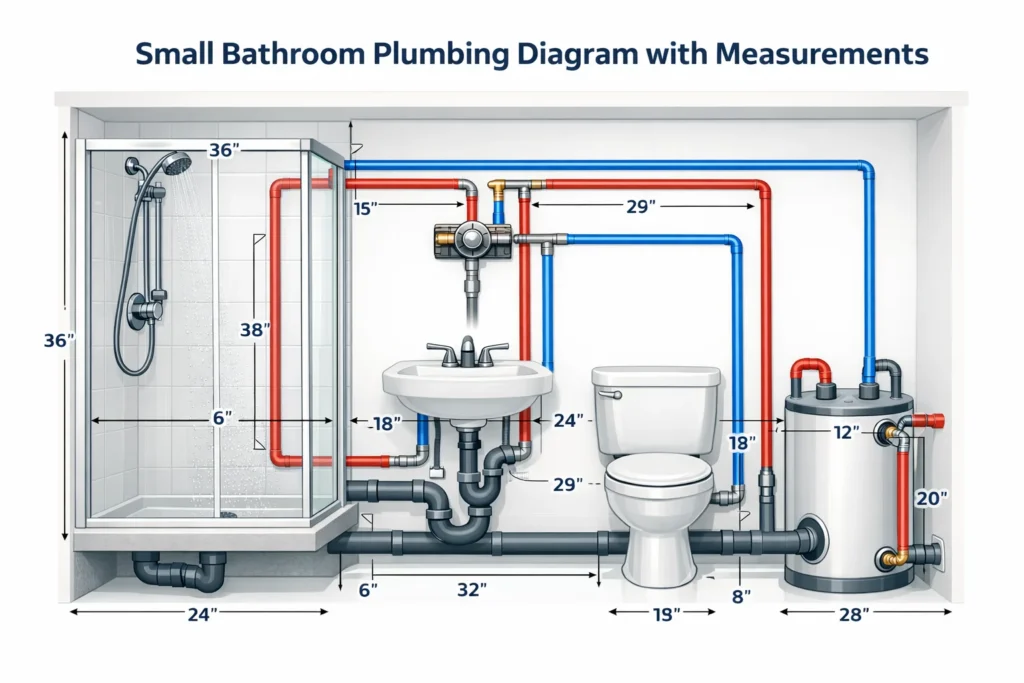 Bathroom Plumbing Diagram