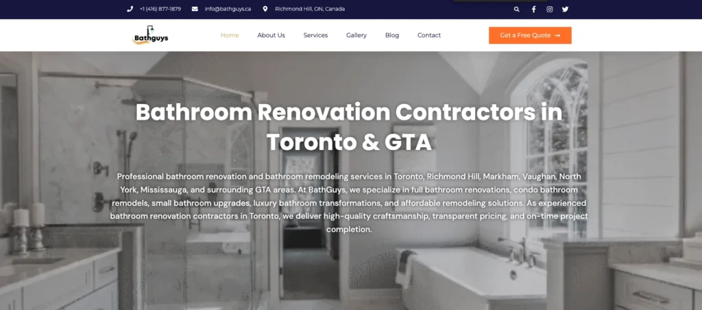 Bathroom Renovation Contractors in Toronto And GTA