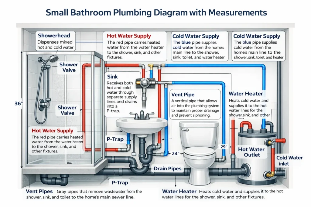 Bathroom Plumbing Diagram