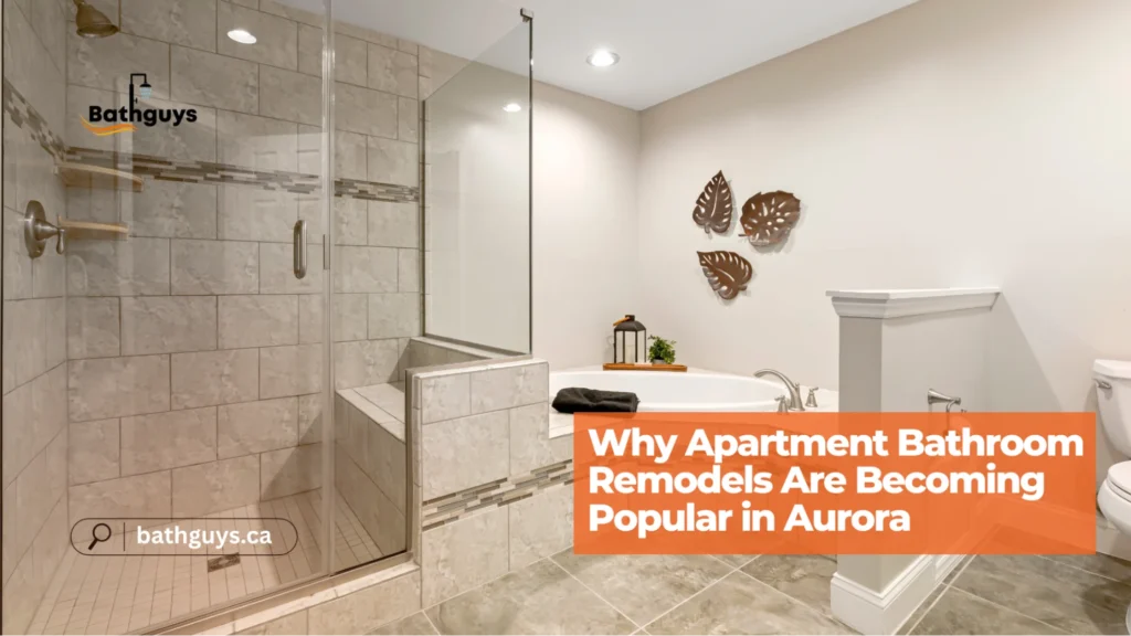 Apartment bathroom remodel in Aurora featuring modern fixtures and space-efficient upgrades