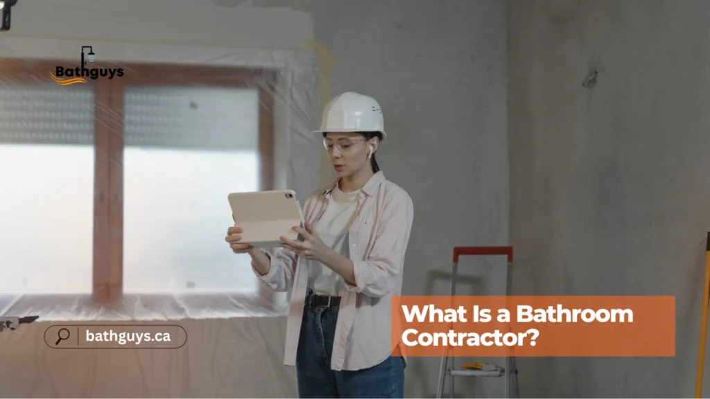 Bathroom remodeling professional explaining general contractor vs renovation company roles