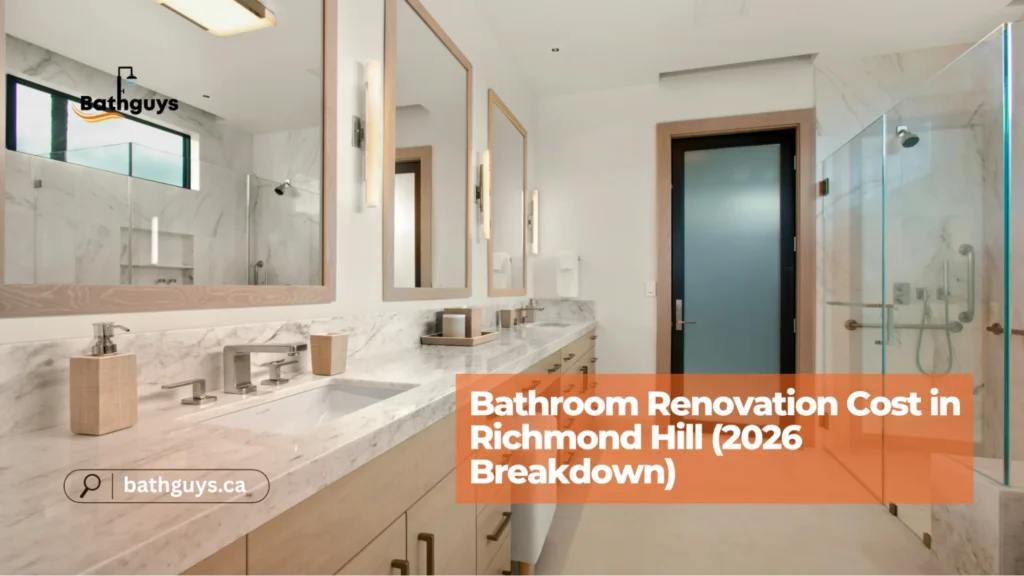Bathroom remodeling experts explaining bathroom renovation costs in Richmond Hill
