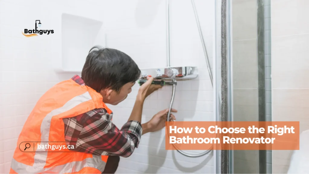 Homeowner comparing a bathroom renovation specialist vs contractor before remodeling