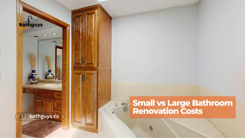 Comparison of small and large bathroom renovation costs in Markham for homeowners