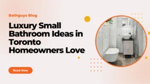 Luxury small bathroom design in a Toronto home featuring premium finishes, space-saving fixtures and elegant modern styling