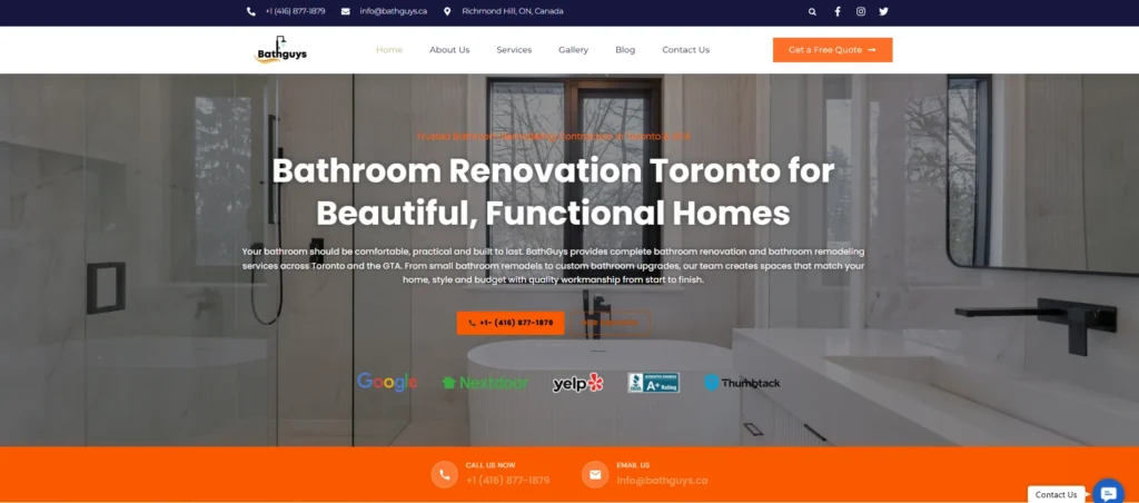 BathGuys helps you plan your bathroom renovation cost in Toronto with honest guidance and professional renovation services.