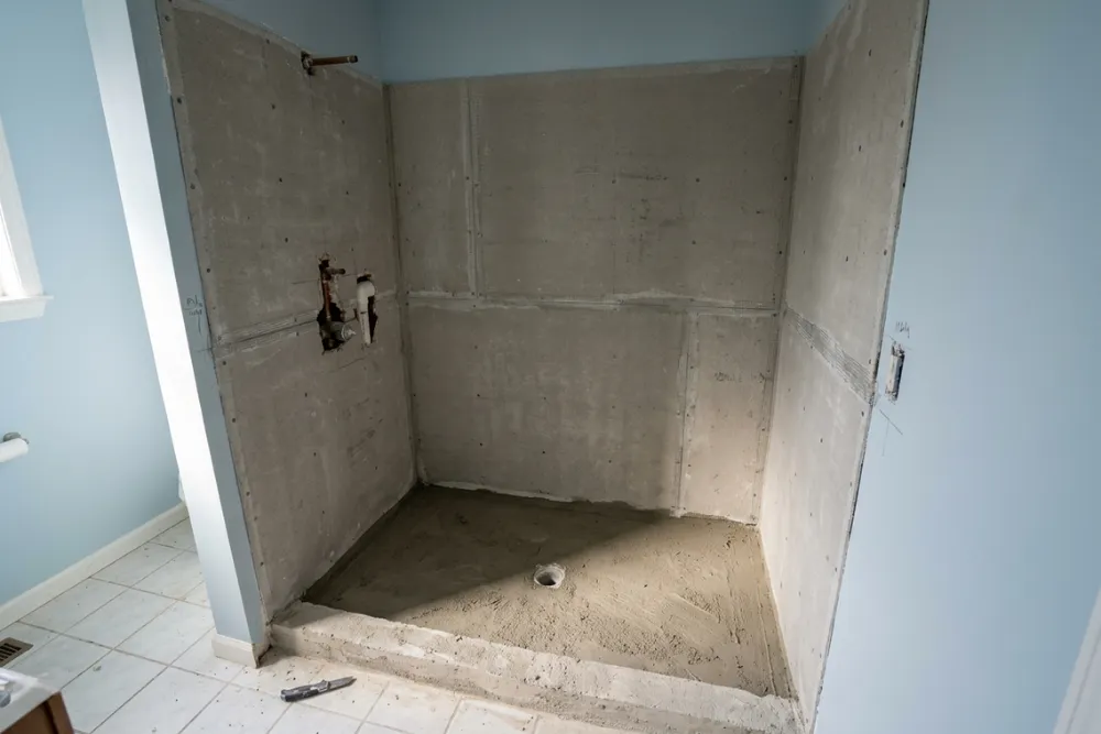 Bathroom Floor Waterproofing before