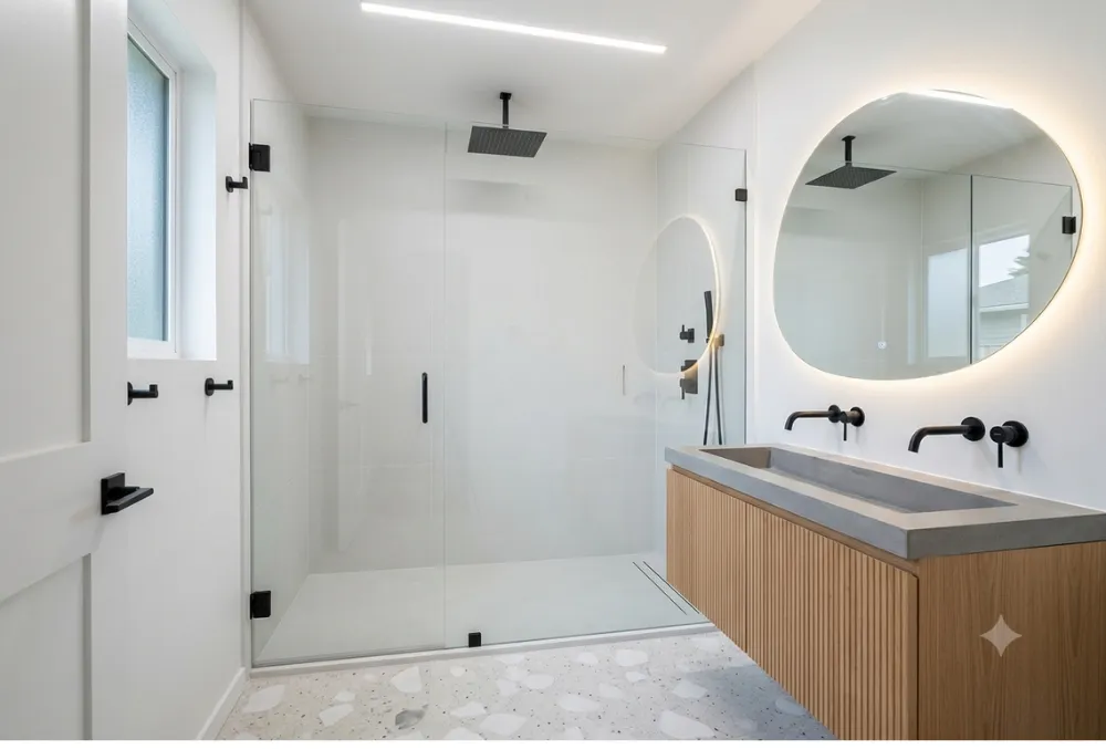 Open Curbless Walk-In Shower After